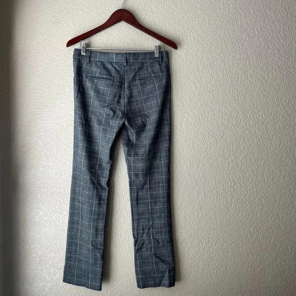 Ann Taylor Slim Leg Plaid Check Career Pant Work 4 Full Length - Picture 4 of 7